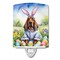 Edge Collections - 6" x 4" - Multicolor - Easter Egg Hunt Ceramic Night Light for Bedroom Bath - 1 Piece